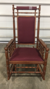 Rocking Chair w/ Maroon Padding