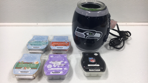 Seahawks Wax Warmer, (5) Scentsy Wax Bars