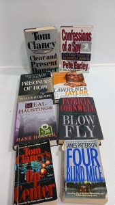 (6) Hard Cover Books Including "Clear And Present Danger" By Tom Clancy (2) Soft Backs