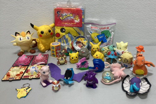 (35+) Pokémon Collectible Stuffed Toys and Keychains, Games, Cards+