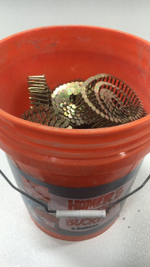 Bucket of Collated Nails