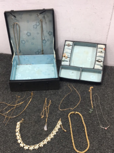 Costume jewelry & box