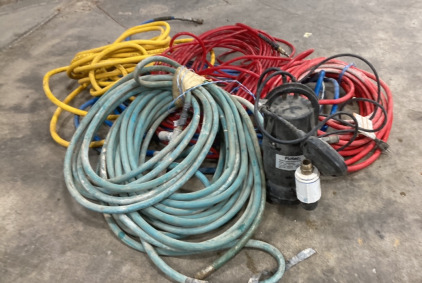 (1) Flotec Electric Sump Pump, (5) Pneumatic Hoses