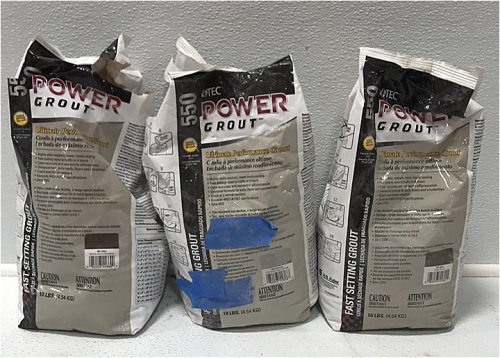 (3) Partial 10lb Bag Tec Power Grout in Various Colors