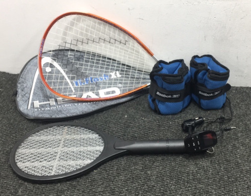 Tennis wraket, ankle weights &more