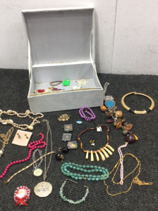 Costume jewelry & box