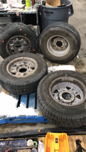 (3) Matching Wheels and Tires (1) Wheel and Tire(potential spare)