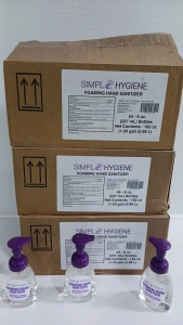 (3) Boxes Simple Hygiene Foaming Hand Sanitizer