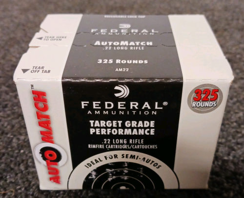 325 Rounds Box of Automatch .22LR Ammo