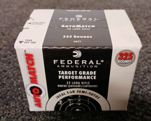 325 Rounds Box of Automatch .22LR Ammo