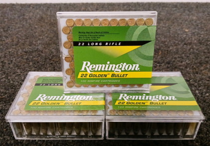 (3) 100 Round Cases of Remington 22LR Ammo