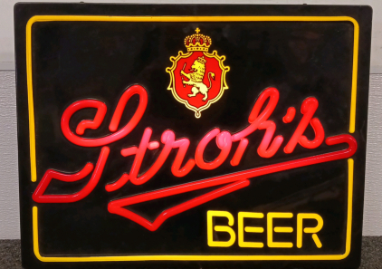 Stroh's Beer Light-Up Sign
