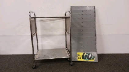 Wall-Hanging File Organizer and Rolling Cart