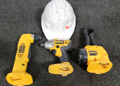 Hard Hat & DeWalt Tools