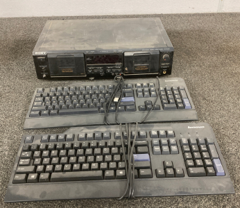 Sony Stereo Cassette Deck And (2) Keyboards