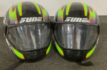 (2) Sure Racing Helmets