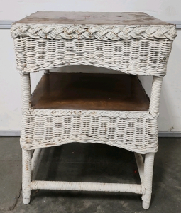 Wicker Style End Table