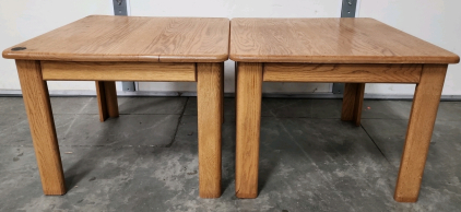 2 Wood End Tables