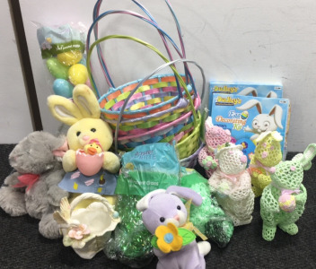 Easter baskets and decor