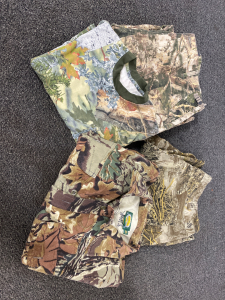 Outdoor Apparel Includes Camouflage Shorts and Pants