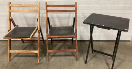 Folding Chairs and Table