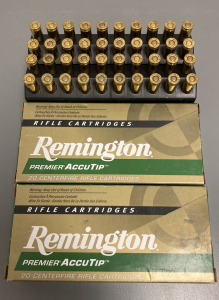 (40) Rounds Remington 222 Premier AccuTip Ammo