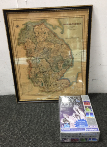 Picture of Vintage Map, and Crystal Growing kit