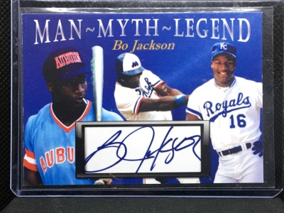 Bo Jackson Signature Baseball Card