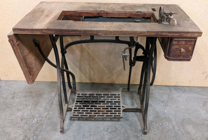Antique Treadle Sewing Table