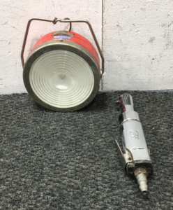 Vintage hanging light, and an air ratchet