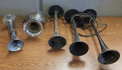 (4) Air Horns of Assorted Sizes