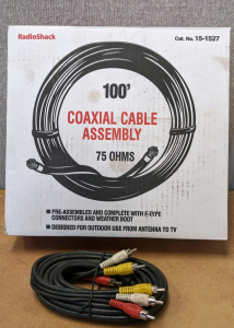 New 100' Coaxial Cable, A/V Cable