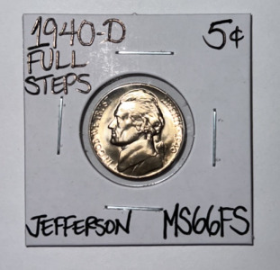 1940-D MS66FS Full Steps Jefferson Nickel