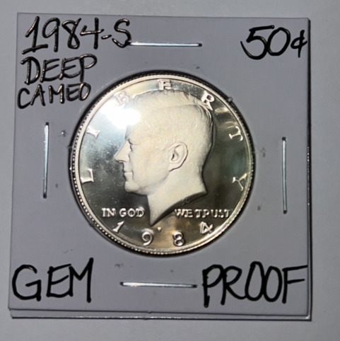 1984-S Deep Cameo Gem Proof Kennedy Half Dollar