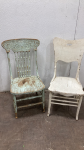 (2) Vintage Wood Chairs