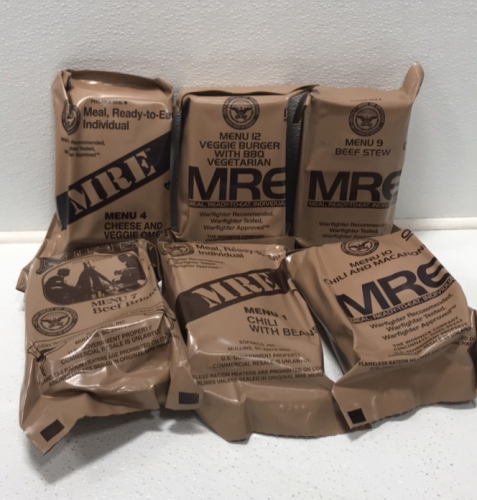 (6) MREs (Meals Ready to Eat)