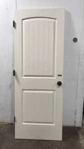 (1) 7 6/10” x 28 4/10” White Closet Door w/ Hinges