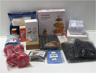(1) Oasiswj Cupcake Stand (1) Cook Cast Air Fryer Liners (1) Drawer Organizers (1) Placemat Set of 6 (1) Suction Wall Hangers (1) 2-piece Throw Pillow Covers and More
