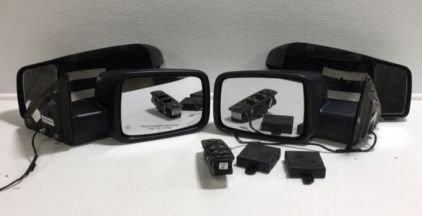 (1) Pair Of 2014 Dodge Ram Heated Mirrors With Controls And Modules (1) Pair Of 2014 Dodge Ram 4th Gen Clip On Mirror Extenders