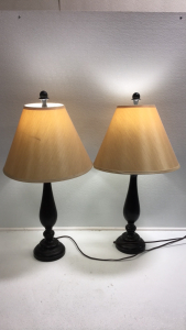 (2) Matching 33” Chess Pawn Shaped Table Lamps