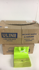 (500) Uline Green Bags For Stores