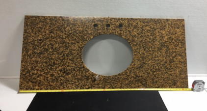 (1) 50” x 22” Yellow Granite Counter Top
