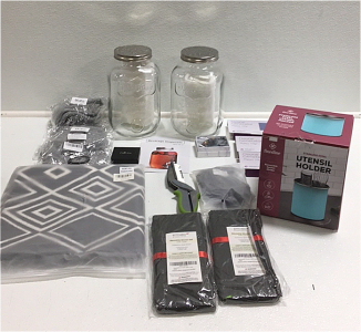 (2) Yorkshire 1-Gallon Glass Tea Dispensers (3) Ozone Generators (3) Kids LED Light Beanies (1) 2’ x 4.3’ Area Rug (2) Kitchenup Stainless Steel Reusable Straws and More