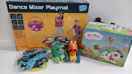 Dance Mixer Playmat, Air Dry Modeling Clay, Dinosaur Cars And Figet Pop-Its