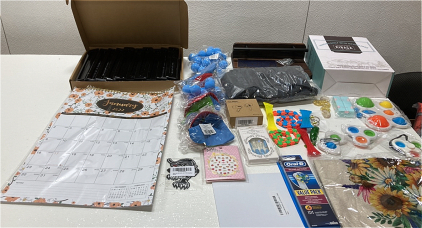 (2) Hanging Shelves-Air Max Ear Buds-Toys and More