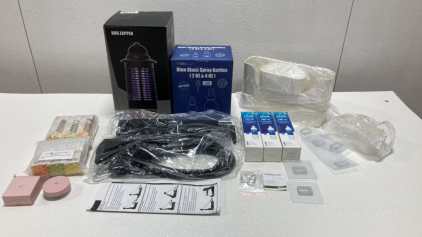 Bug Zapper-Blue Glass Spray Bottles-(3) Finvie Water Filter and More