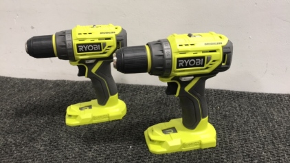 (2) Ryobi Cordless Drills **No Batteries**