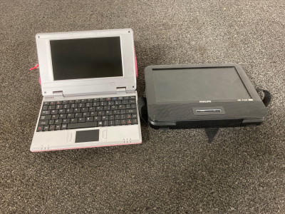 Mini laptop and Philips car dvd player