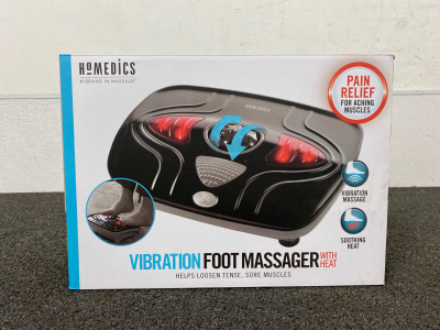 Homedics Vibration Foot Massager With Heat Powers On