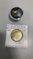 Alaska Gold Nuggets, (1) 1896/2021 Klondike Gold Rush (BU) Golden Dollar Coin